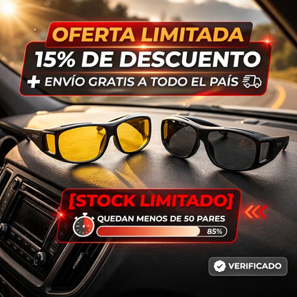 [KIT 2 EN 1] Gafas de Conducción Día y Noche Antirreflejo sin Encandilamiento – ClearRoute