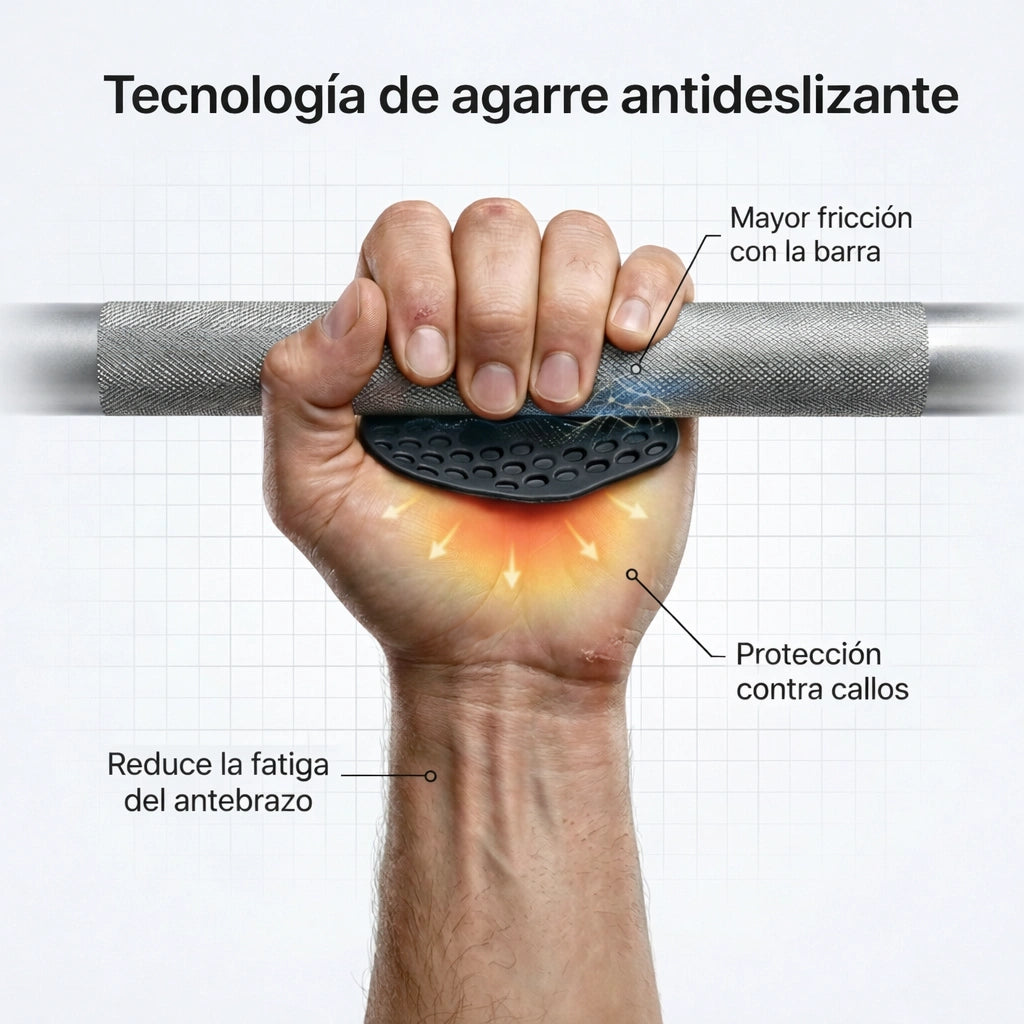 GripLock — Protector de Manos para Gym Antideslizante para Pesas, Dominadas y Remo + Bolsa Protectora Incluida