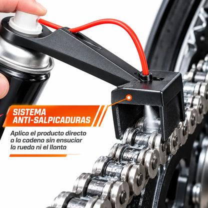 ZeroSpill® Kit de Limpieza y Mantenimiento de Cadena de Moto 3 en 1
