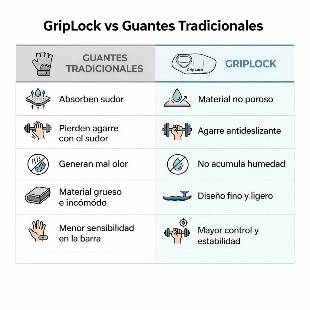 GripLock — Protector de Manos para Gym Antideslizante para Pesas, Dominadas y Remo + Bolsa Protectora Incluida