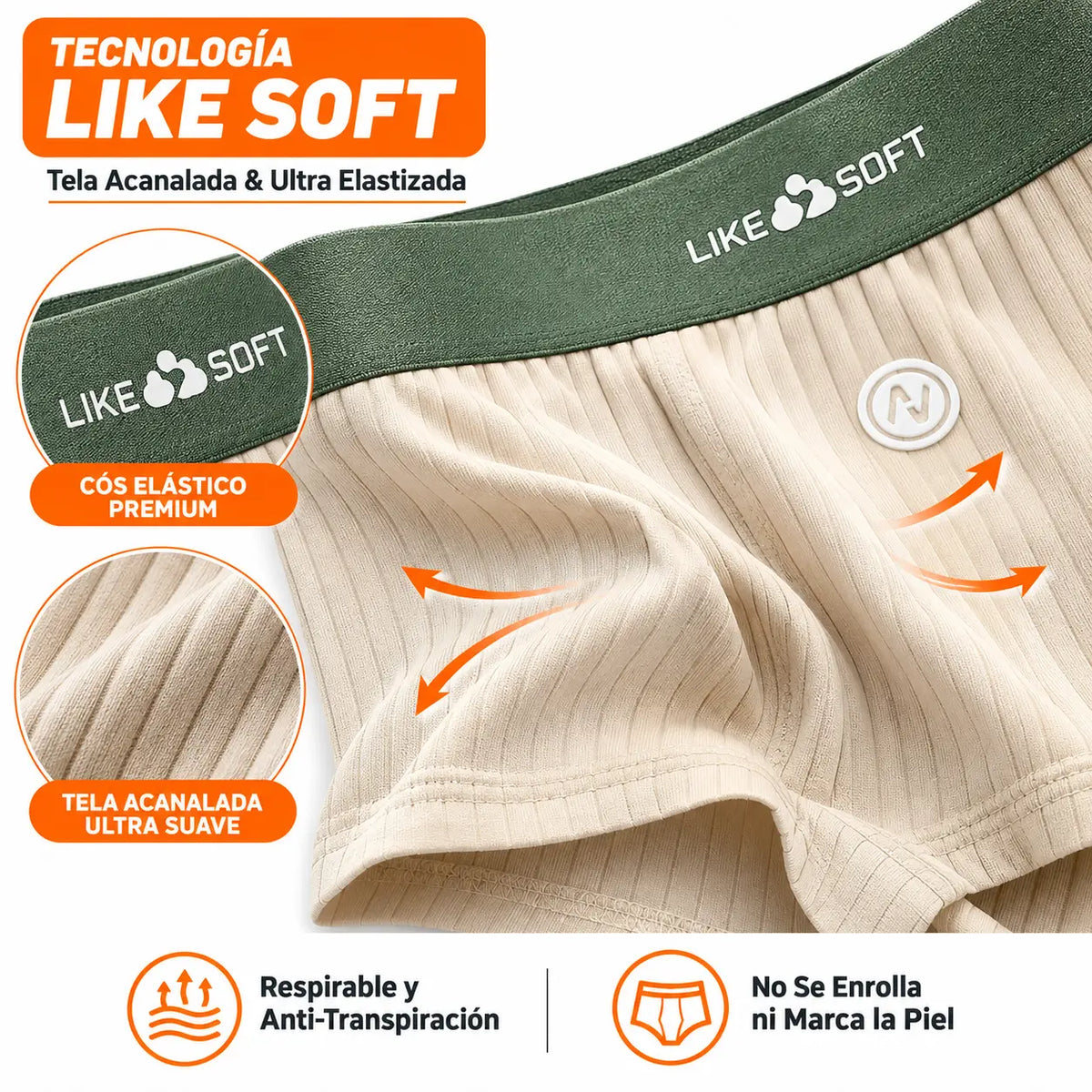 Paga 5 Lleva 10 - Pack Confort Anatómico de Boxers Respirables - FlexAir
