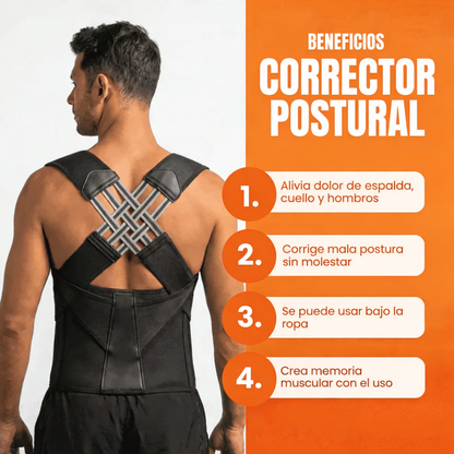 Sistema de Entrenamiento Postural IronRise™ Incluye Corrector + Banda + Guía de Ejercicios