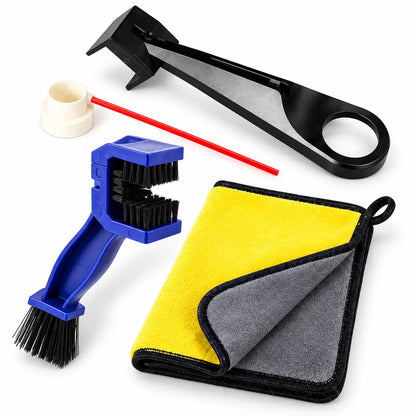 ZeroSpill® Kit de Limpieza y Mantenimiento de Cadena de Moto 3 en 1