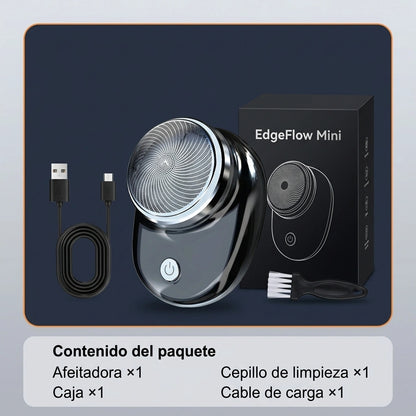 EdgeFlow Mini Afeitadora Eléctrica Portátil para Hombre sin Irritación para Rostro y Cuerpo