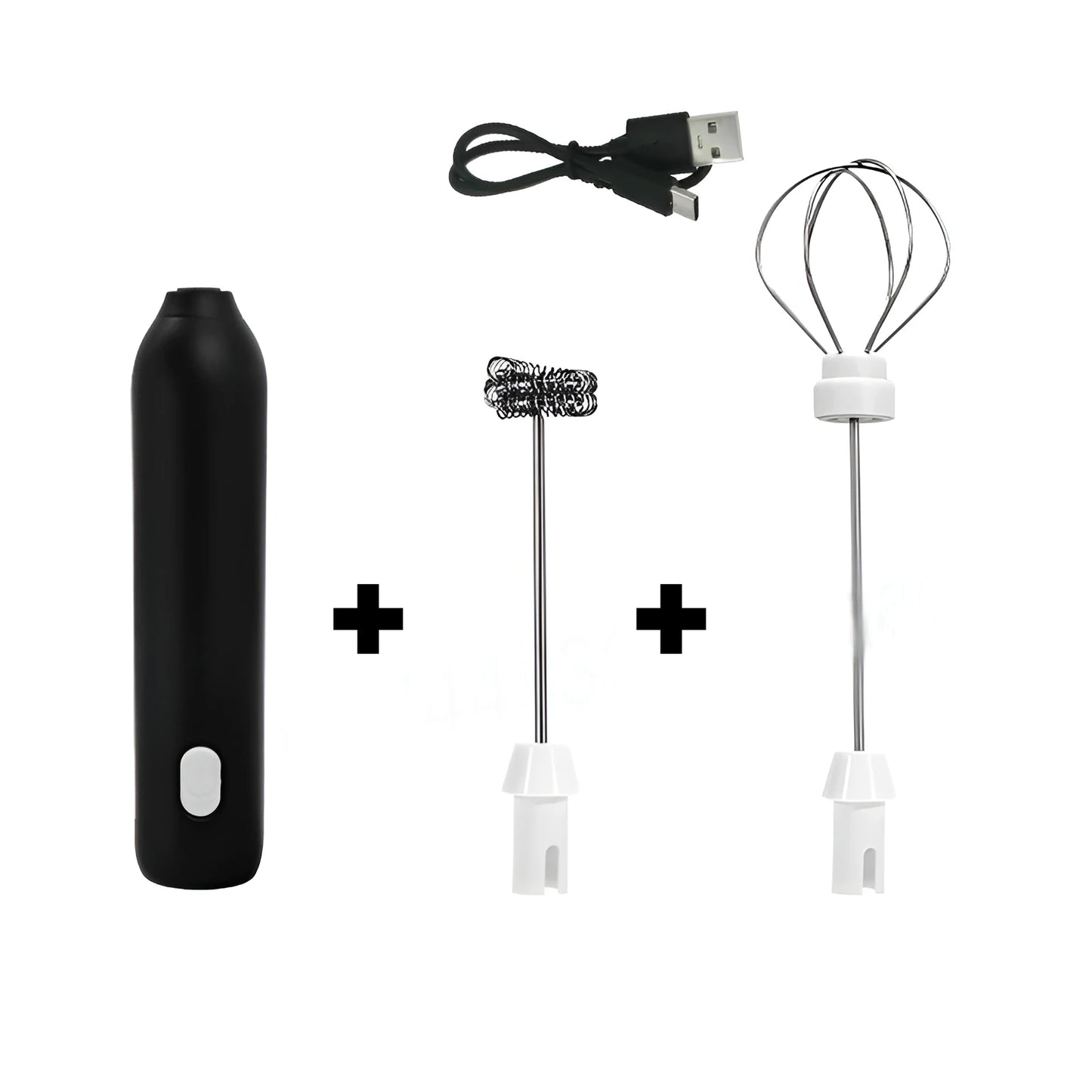 Spinza — Mixer de Mano Recargable USB 2 en 1 con Doble Batidor