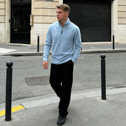 Sweater Patagón con Medio Cierre