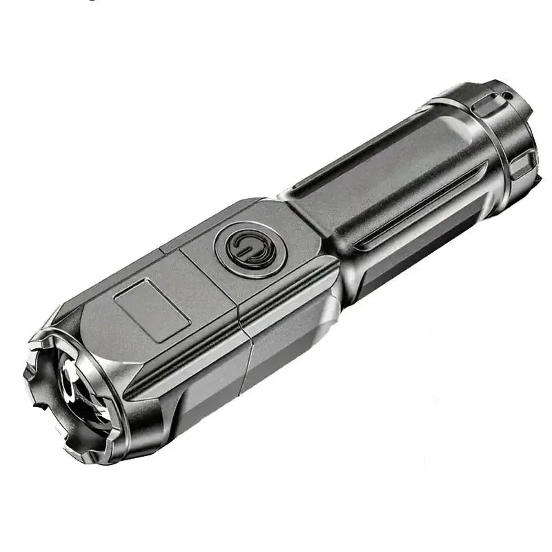 LumeForge Linterna Táctica Compacta Recargable USB Foco Ajustable Uso Profesional