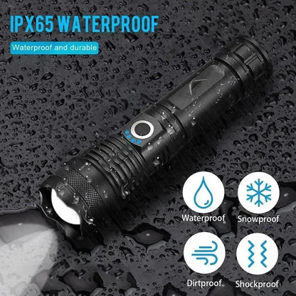 Rechargeable Flashlights High Power LED Tactical Flashlight Super Bright Handheld Hunting Torch Light for Emergency Hiking