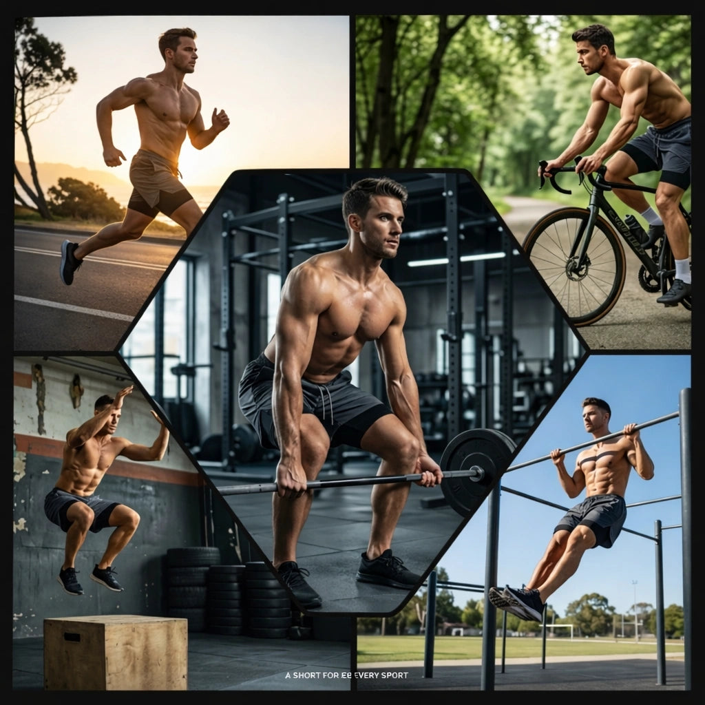 GripFlow — Short Deportivo Hombre con Licra Interior y Bolsillo Seguro para Celular