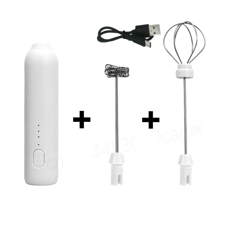 Spinza — Mixer de Mano Recargable USB 2 en 1 con Doble Batidor