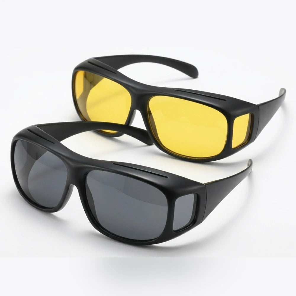 [KIT 2 EN 1] Gafas de Conducción Día y Noche Antirreflejo sin Encandilamiento – ClearRoute