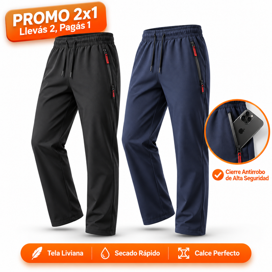 Pantalón Chupín Recto con Bolsillo Antirrobo UrbanFlex [Llevá 2 al Precio de 1]