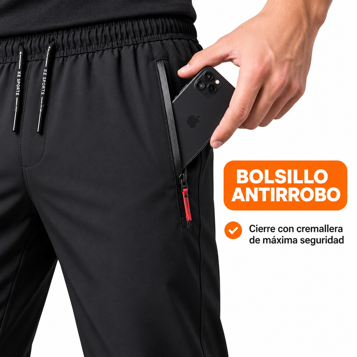 Pantalón Chupín Recto con Bolsillo Antirrobo UrbanFlex [Llevá 2 al Precio de 1]