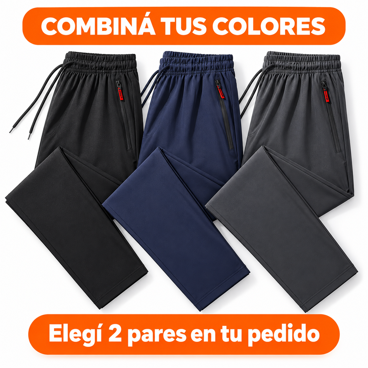 Pantalón Chupín Recto con Bolsillo Antirrobo UrbanFlex [Llevá 2 al Precio de 1]