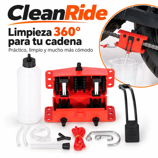 CleanRide - Kit Profesional 360° de Limpieza para Cadena de Moto