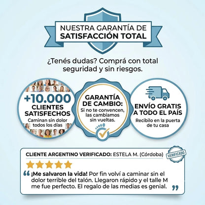 StepFlow - Plantillas Ortopédicas Antidolor y Fasciitis Plantar + Medias de Compresión de Regalo