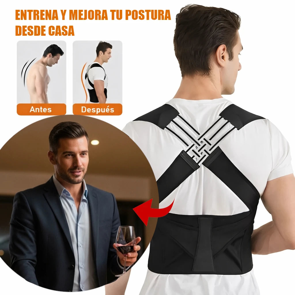 Sistema de Entrenamiento Postural IronRise™ Incluye Corrector + Banda + Guía de Ejercicios