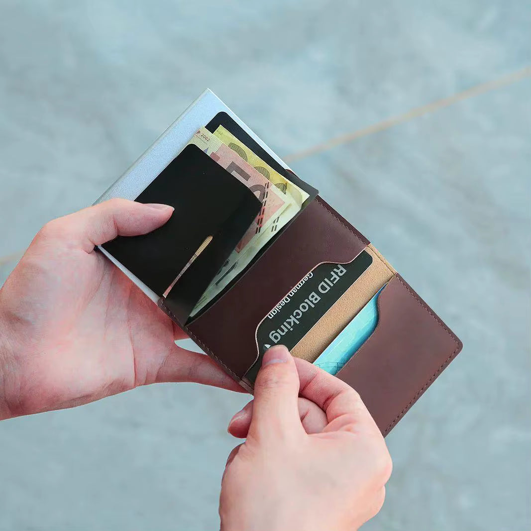 Billetera Automática Slim con Protección RFID y Eyectora de Tarjetas - Axis Bold