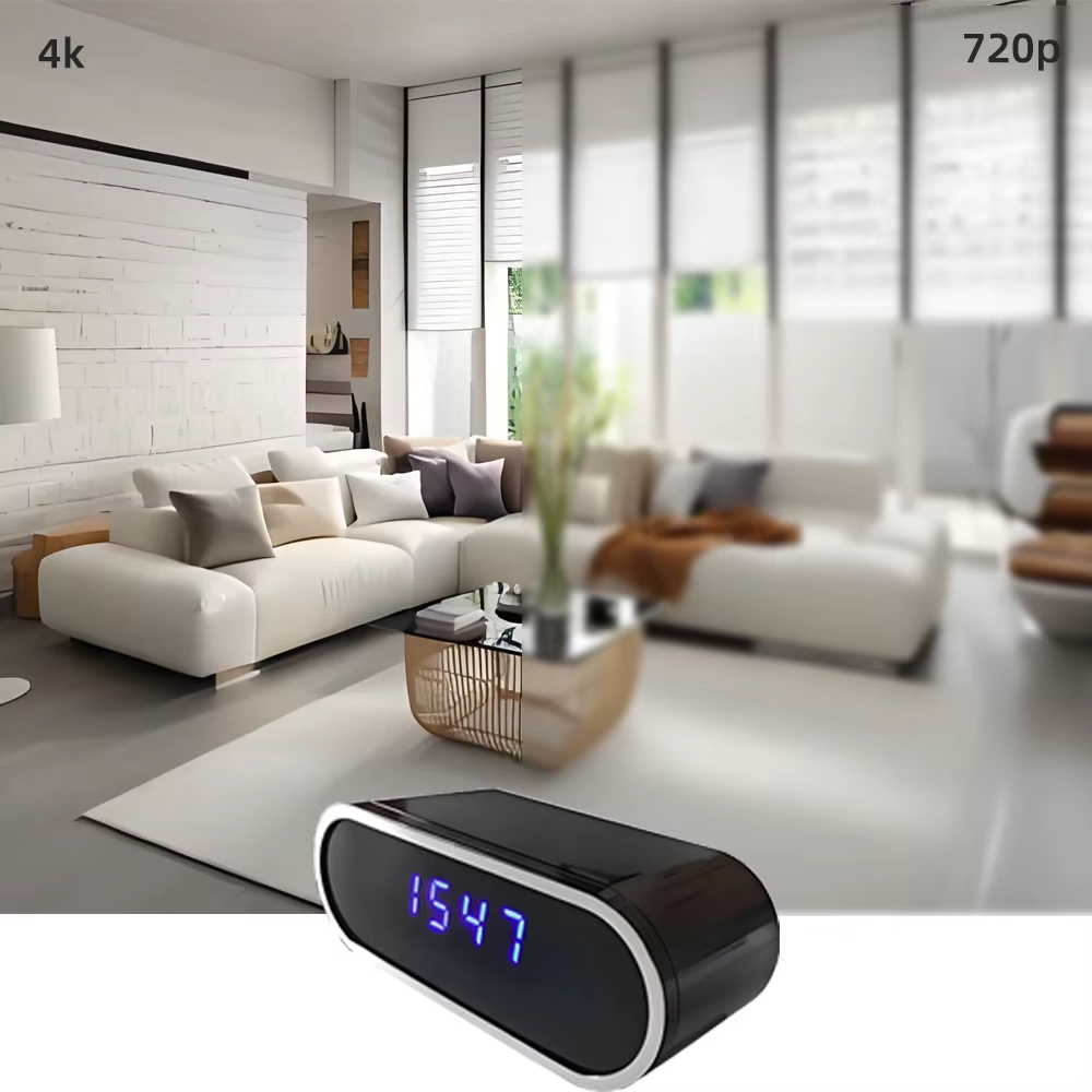 Reloj Digital de Mesa con Cámara Integrada