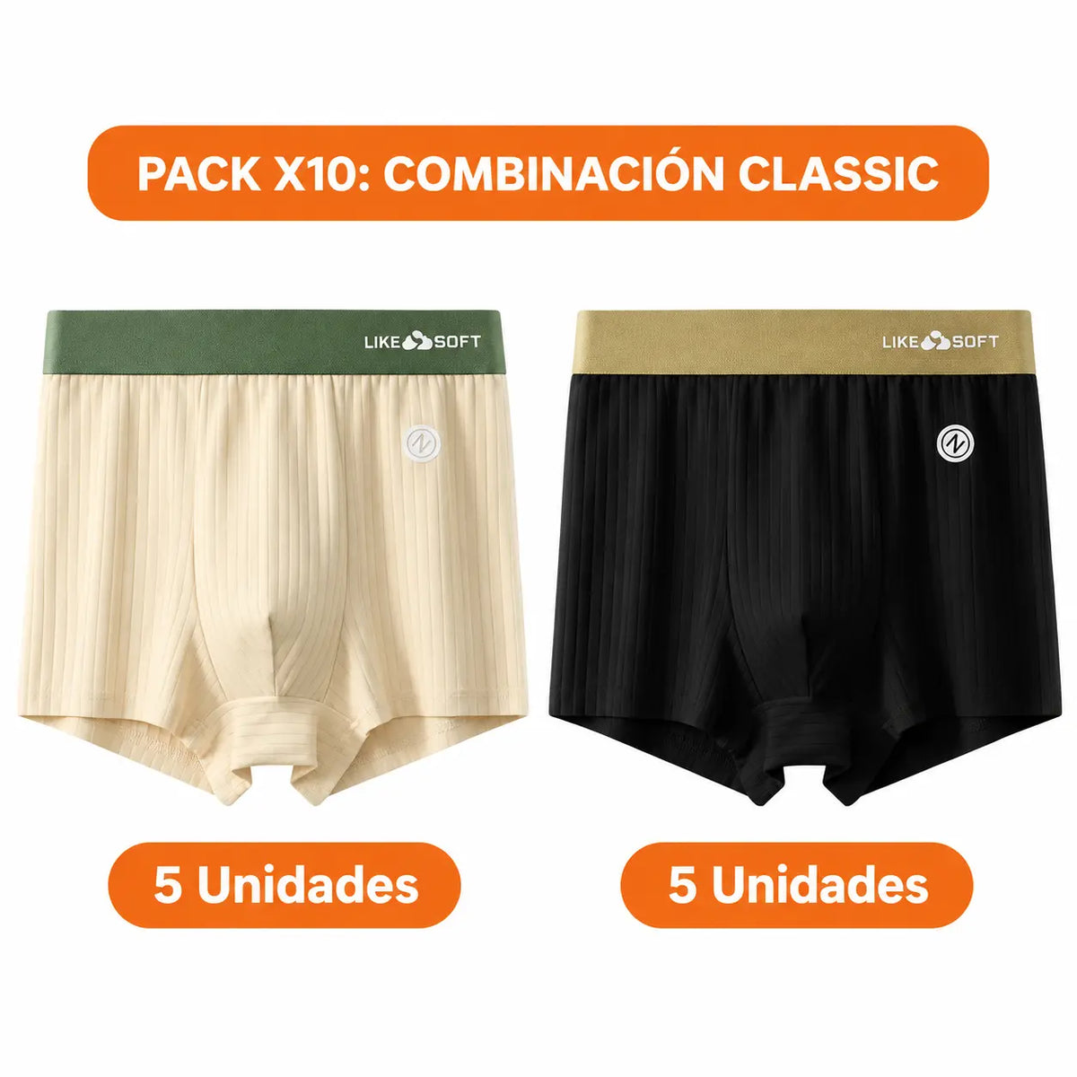 Paga 5 Lleva 10 - Pack Confort Anatómico de Boxers Respirables - FlexAir